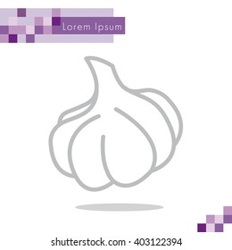 Web line icon. Garlic