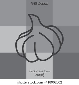 Web line icon. Garlic