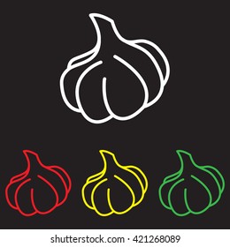 Web line icon. Garlic
