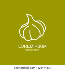 Web line icon. Garlic
