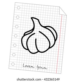Web line icon. Garlic