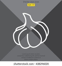 Web line icon. Garlic