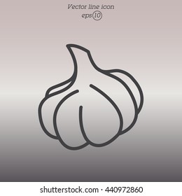 Web line icon. Garlic