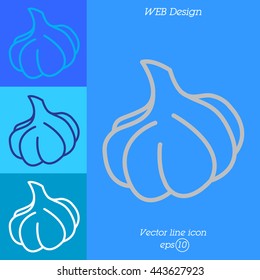 Web line icon. Garlic