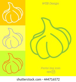 Web line icon. Garlic