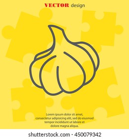 Web line icon. Garlic