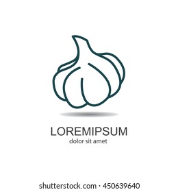 Web line icon. Garlic
