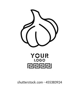 Web line icon. Garlic