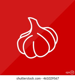 Web line icon. Garlic