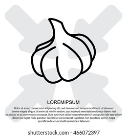 Web line icon. Garlic