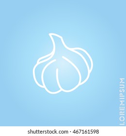 Web line icon. Garlic