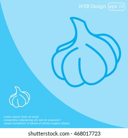 Web line icon. Garlic