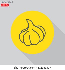 Web line icon. Garlic