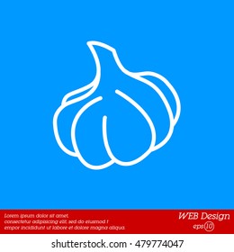 Web line icon. Garlic