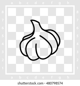 Web line icon. Garlic