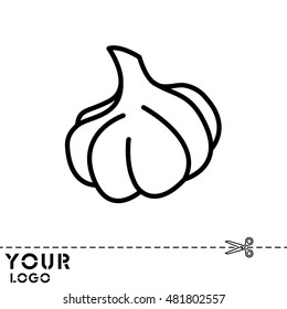 Web line icon. Garlic