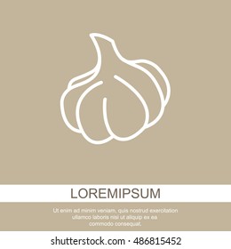 Web line icon. Garlic