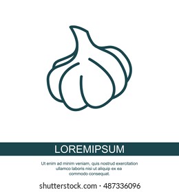Web line icon. Garlic