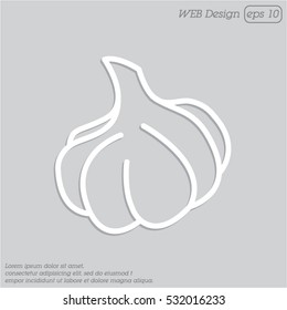 Web line icon. Garlic