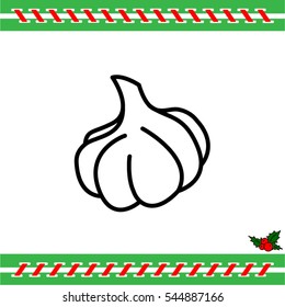 Web line icon. Garlic