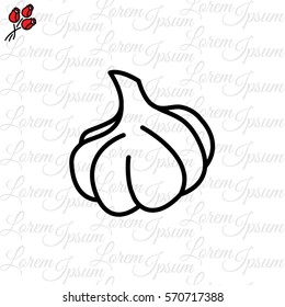 Web line icon. Garlic