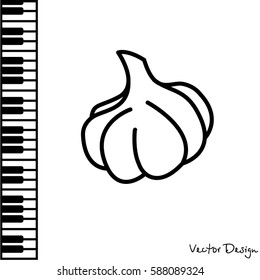 Web line icon. Garlic
