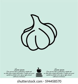 Web line icon. Garlic