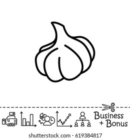 Web line icon. Garlic
