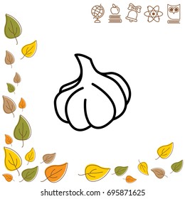 Web line icon. Garlic