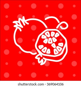 Web line icon. Garnet