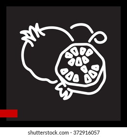 Web line icon. Garnet