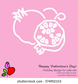 Web line icon. Garnet