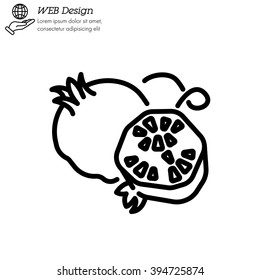 Web line icon. Garnet