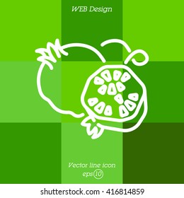 Web line icon. Garnet