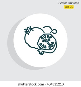 Web line icon. Garnet