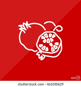 Web line icon. Garnet