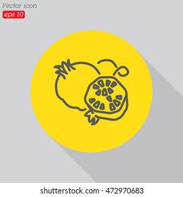 Web line icon. Garnet