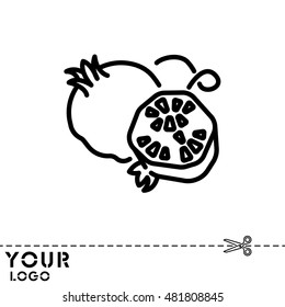 Web line icon. Garnet