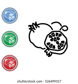 Web line icon. Garnet