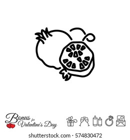 Web line icon. Garnet