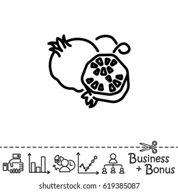Web line icon. Garnet