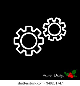 Web line icon. Gears