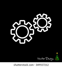 Web line icon. Gears
