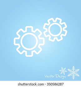 Web line icon. Gears