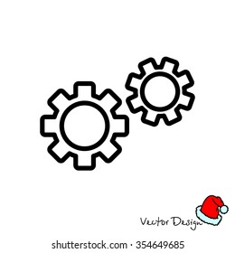 Web line icon. Gears