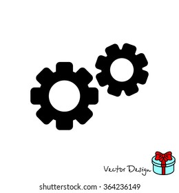 Web line icon. Gears