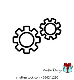 Web line icon. Gears