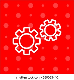 Web line icon. Gears