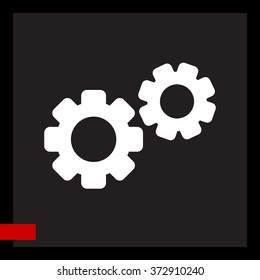 Web line icon. Gears