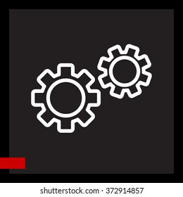 Web line icon. Gears